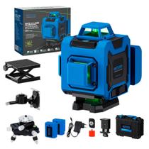 Nível a Laser 4D 16 Linhas Verde Alcance 30m com Controle Remoto e Maleta Nível a Laser 4D 16 Linhas Verde Alcance 30m com Controle Remoto e Maleta