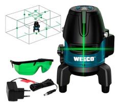 Nivel a Laser 5 Linhas Verdes Base Giratória 360 WS8911K Wesco