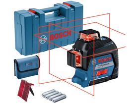 Nível a Laser Automático Bosch GLL 3-80 P - com Base Magnética Alcance 40m com Maleta