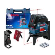 Nível à Laser Bosch GCL 215/GCL 215 G Combinado 15M a Pilha Linha e Ponto C/Maleta Suporte Rotativo e Acessórios Nivelamento em Geral Profissional