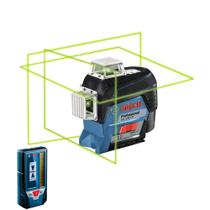 Nível à laser com 3 linhas verdes 360 + receptor alcance 30/120 m GLL 3-80CG - Bosch