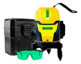 Nível a Laser Com 5 linhas Verde Profissional 360º 20 metros Recarregável