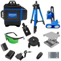 Nível a Laser com Tripé 16 Linhas Alcance de até 30 metros 4 níveis ajustáveis