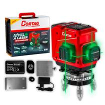 Nível a Laser Cortag NLC846 3D 12 Linhas Verdes 20M 360 Graus com Maleta Nível a Laser Cortag NLC846 3D 12 Linhas Verdes 20M 360 Graus com Maleta