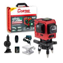 Nível a Laser Cortag NLC847 3D Pro 12 Linhas Verdes Até 20M Com Maleta Nível a Laser Cortag NLC847 3D Pro 12 Linhas Verdes Até 20M Com Maleta
