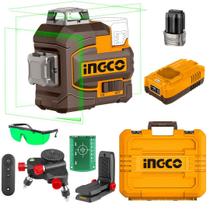 Nível a Laser INGCO a Bateria 16V Linha M16 com 12 Linhas Verdes 35 Metros com 1 Bateria 2.0Ah Nível a Laser INGCO a Bateria 16V Linha M16 com 12 Linhas Verdes 35 Metros com 1 Bateria 2.0Ah