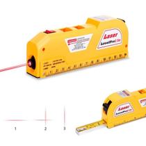Nível A Laser Linha Ferramenta Pedreiro Fita Métrica 2,5m - EcomPlus