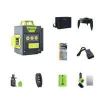 Nível a Laser Mini 3D Pracmanu Linha Verde 12 Linhas 360 Auto-Nivelante Horizontal Vertical