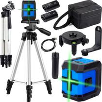 Nivel A Laser Nivelador 2 Linhas Profissional 3d Prumo Vertical Horizontal Recarregável Bolsa Tripé