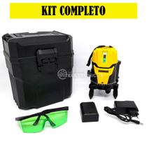 Nível A Laser Profissional 5 Linhas 20mts Trena Recarregável BOM6211