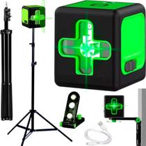 Nível A Laser Profissional Verde 20m Teto Parede + Tripé 2 Metros