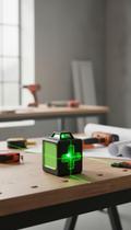 Nível A Laser Verde 2 Linhas Com Tripé E Suporte 20m Nível A Laser Verde 2 Linhas Com Tripé E Suporte 20m