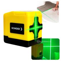 Nível A Laser Verde 2 Linhas Profissional Com Suporte Ideal Para Instalação de Prateleiras BOM6209 - BOMDER