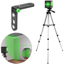 Nível A Laser Verde 20m Esquadro Profissional Tripé E Suporte De Parede - Exbom