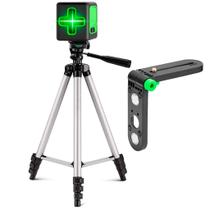 Nível A Laser Verde 20m Esquadro Profissional Tripé E Suporte De Parede