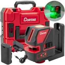 Nível a laser verde pendular 2 linhas a bateria 20 m com maleta - NLC 818 (110V/220V)