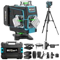 Nível a laser Wildora 4x360 16 linhas verdes com controle remoto e tripé Nível a laser Wildora 4x360 16 linhas verdes com controle remoto e tripé