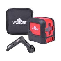 Nível A Laser Worker 964670 Autonivelamento 15 Metros Preto/Vermelho