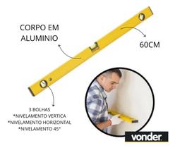 Nivel de aluminio 24" vonder plus