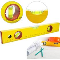 Nivel de aluminio amarelo com 3 bolhas 12'' 30cm - MOHNISH Nivel de aluminio amarelo com 3 bolhas 12'' 30cm - MOHNISH