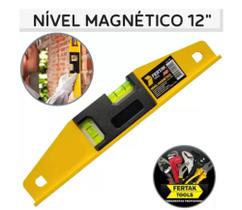 Nível de Alumínio Com Base Magnética Fertak 12" 30cm - FERTAK TOOLS Nível de Alumínio Com Base Magnética Fertak 12" 30cm - FERTAK TOOLS