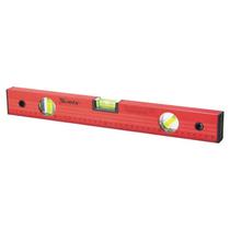 Nivel de aluminio, com regua, vermelho, 3 bolhas, 16pol., 400mm, 1pc // mtx Nivel de aluminio, com regua, vermelho, 3 bolhas, 16pol., 400mm, 1pc // mtx
