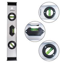 Nível de Alumínio Profissional Três Ângulos Régua Centímetros Polegadas 12'' 30cm