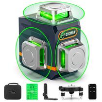 Nível de laser CIGMAN, linha cruzada verde 3D com nivelamento automático de 3x360