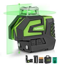 Nível de laser: linha cruzada verde Huepar 7211CG com pontos de prumo