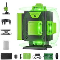 Nível de laser Olubfdh 360, cruz verde 4D autonivelante de 16 linhas