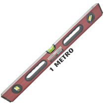 nível de mão de 3 bolhas em alumínio com 1 metro imantado