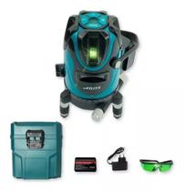 Nível Laser 05 Linhas Verde Recarregável Alcance 200 Metros