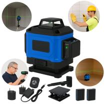 Nível Laser 12 Linhas Profissional Recarregável 2 Baterias