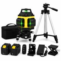 Nível Laser 16 Linhas 4D Verde 360 Profissional Autonivelante Alta Precisão com Tripé 2 Baterias e Bolsa Nível Laser 16 Linhas 4D Verde 360 Profissional Autonivelante Alta Precisão com Tripé 2 Baterias e Bolsa