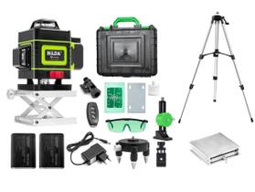 Nível Laser 16 Linhas Hilda 2 Baterias Maleta Tripé 1,5m