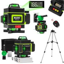 Nível Laser 16 Linhas Verde 1 Bateria Recarregável Com Display Digital 4d 360 Graus Hilda Tripé Aluminio 120cm Nível Laser 16 Linhas Verde 1 Bateria Recarregável Com Display Digital 4d 360 Graus Hilda Tripé Aluminio 120cm
