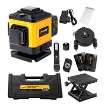 Nível Laser 3D 12 Linhas Oba Oba Mix Laser Verde Recarregável 2 Baterias 2400mAh controle