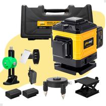 Nível Laser 3D 12 Linhas Recarregável 2 Baterias Controle