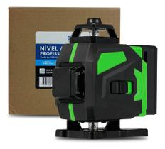 Nível Laser 3d 12 Linhas Verde Recarregável 2 Baterias