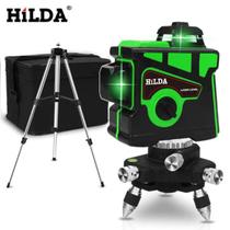 Nível Laser Hilda 12 Linhas 3d Auto Nivelamento Com Tripé 1,2m e 1 Bateria