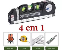 Nível Laser Level Pro 3 Linhas Cruz Trena Régua Nivelador