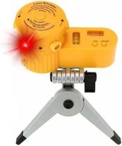 Nível Laser Nivelador Giratório Trena Tripé ABS Profissional 360 com 6 Modos Mini Tripé Marcenaria Engenharia LED Noturno Cruz Multifuncional