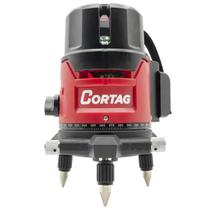 Nivel Laser Pendular Giratório Nlc817 Cortag Laser Verde 5 Linhas Com Maleta 2 Baterias e Carregador