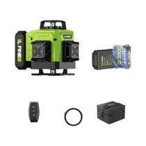 Nível Laser Profissional Lfine 4D 16 Linhas Com Tripé De 1M Verde 360 graus Auto-nivelante Horizontal