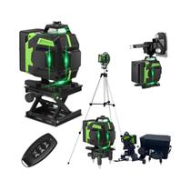 Nível Laser Profissional Verde 360° Horizontal - 16 Linhas com Tripé Mini
