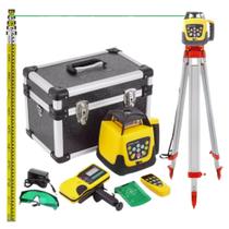 Nível Laser Rotativo Longa Distância 500m com Receptor, Tripé 1,65 e Régua de 5m