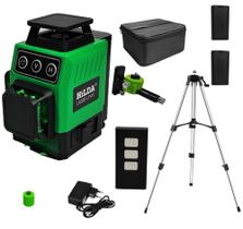Nível Laser Verde 12 Linhas 2 Baterias+ Controle+ Tripé 1,2m - Hilda