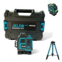 Nível Laser Verde 16 Linhas 4d Autonivelante Com 2 Baterias Maleta Tripe