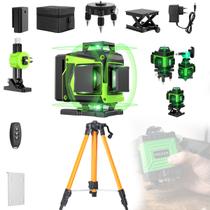 Nivel Laser Verde 16 Linhas Azulejista Kit Bateria Maleta Tripé Controle Premium com Nota Fiscal