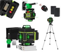 Nível Laser Verde 16 Linhas Mostrador Digital Hilda 2 Baterias Recarregável Profissional 360 4d Com Tripé De Alumino Regulável 1,2 Metros Prumo Nível Laser Verde 16 Linhas Mostrador Digital Hilda 2 Baterias Recarregável Profissional 360 4d Com Tripé De Alumino Regulável 1,2 Metros Prumo